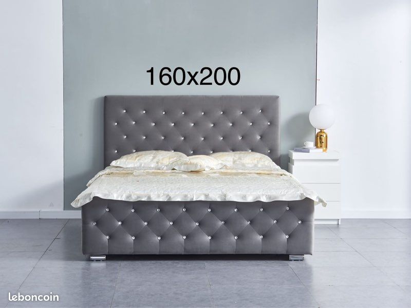 LIT PRESTIGE GRIS 160x200 Offre Spéciale (image 4)