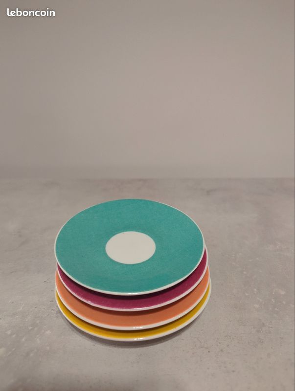 Lot de 6 tasses à café expresso motif japonais et soucoupes (image 4)