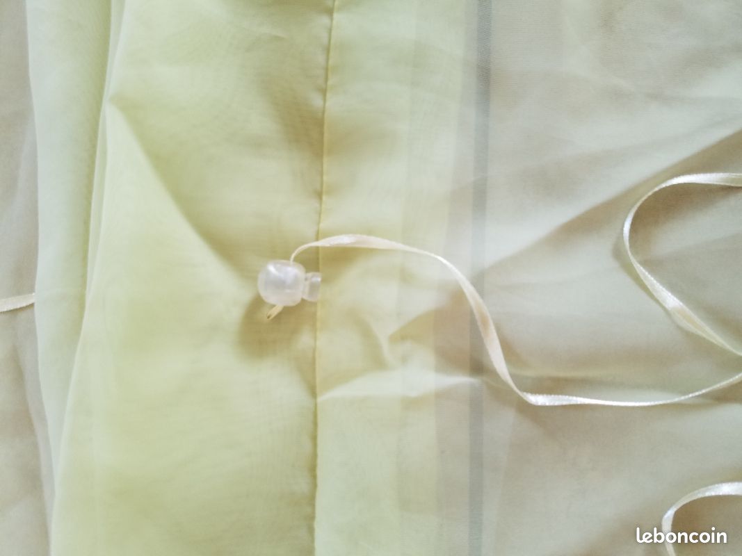 Rideau voilage ajustable vert anis (image 2)