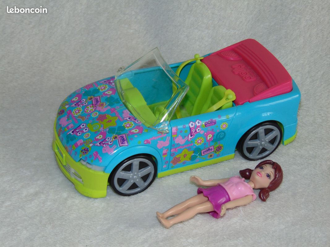 Polly pocket voiture turquoise décapotable (lot 12) (image 3)