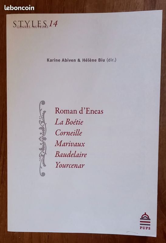 Revue universtiaire "Styles, genres, auteurs" n°14, éd. Abiven & Biu, PUPS (image 1)