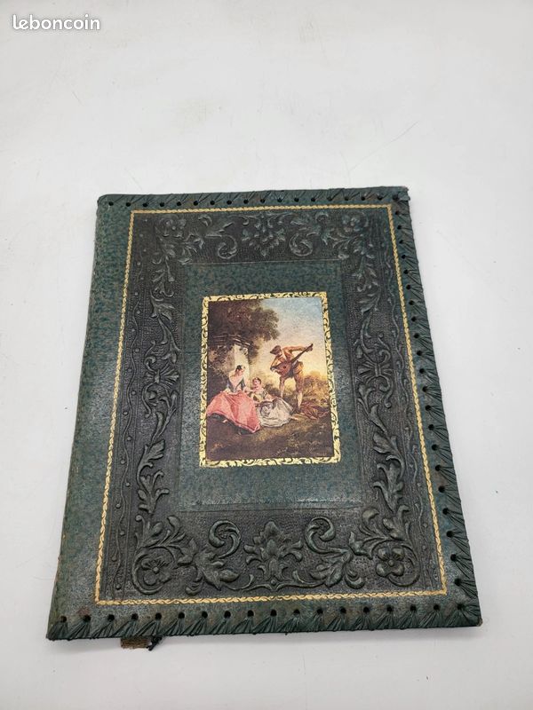Lot de 2 protège-livres et protège-documents anciens – Décor relief – Vintage (image 1)