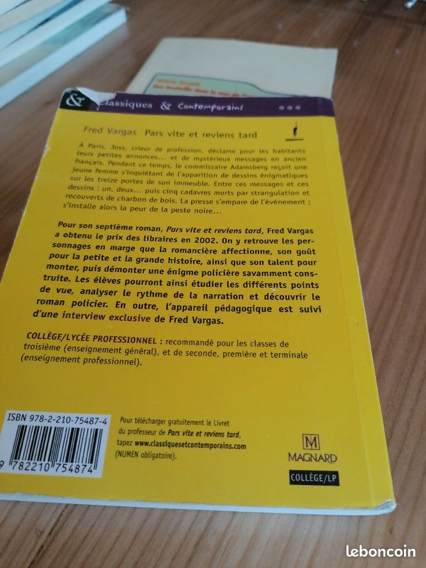 Pars vite et reviens tard Fred Vargas texte classique et contemporain (image 2)