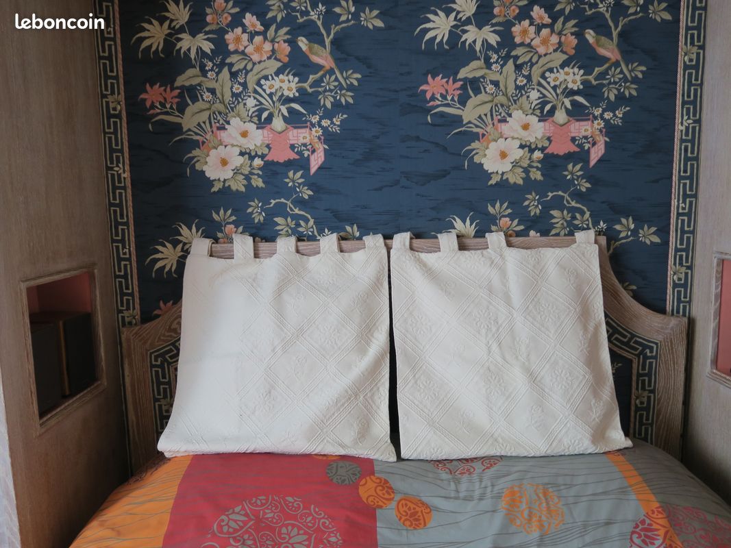 Coussin tete de lit en coton (image 1)