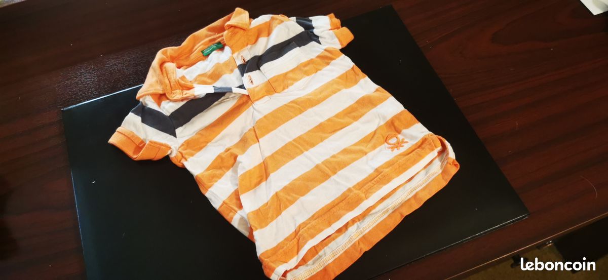 2 habit benetton : 1 chemise et 1 polo taille 2 ans garçon (image 1)