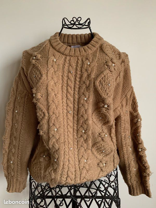 Pull maille pierres et perles 14 ans Zara Vêtements