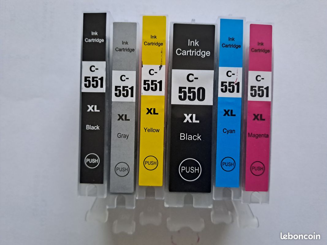 Cartouche D'encre Originale Canon PGI-550 CLI-551 - Noire Et Couleurs - Neuve