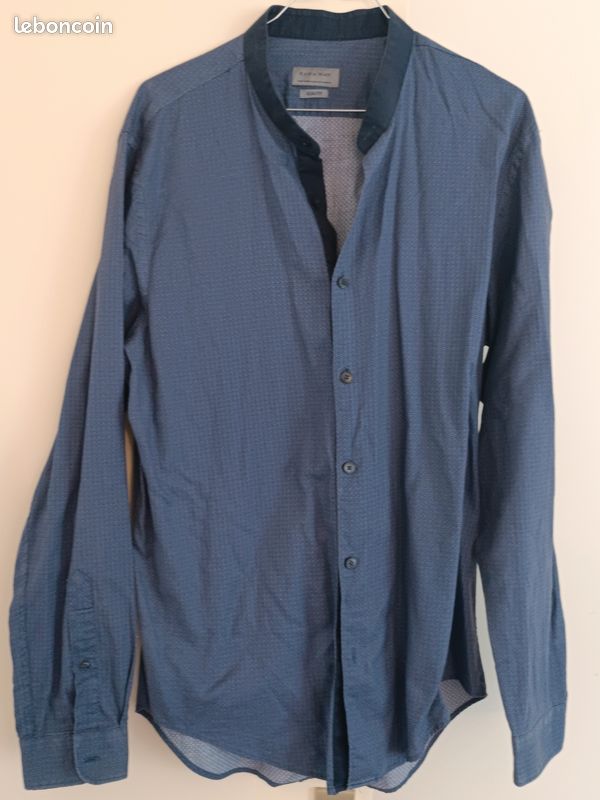 Chemise slim fit Zara man col mao (image 1)