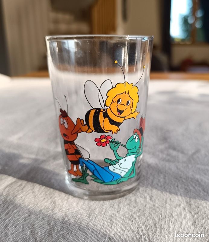 Verre Décoratif Vintage Maya L'Abeille Et Willy - TF1 1978, à Suspendre
