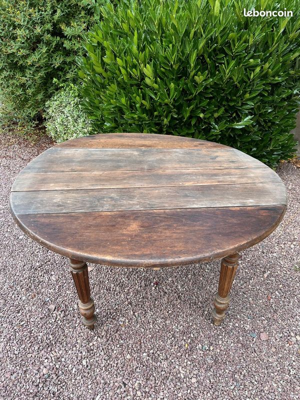 Table ancienne pliante chêne (image 1)