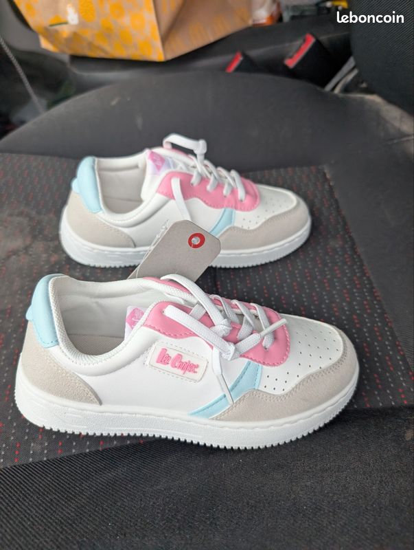 Lee Cooper Zapatillas para Niños, Sneaker, Blu, 35 EU