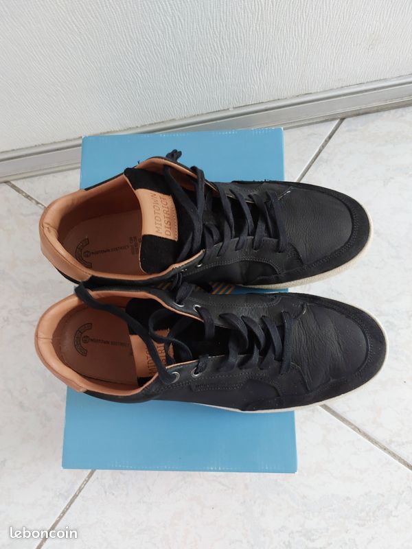 Baskets/sneakers Homme en cuir noir (image 5)
