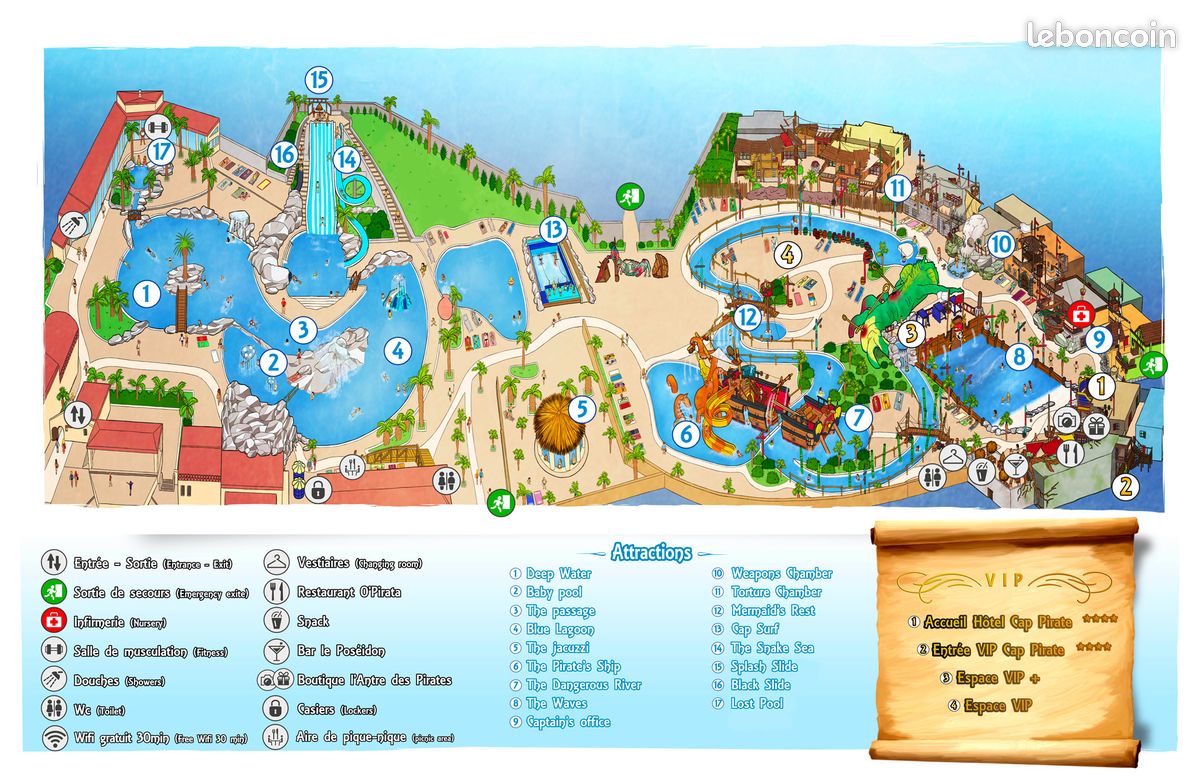PARC PIRATE WORD AGDE Secteur VIP BEACH 4chambres dispo du 11 au 18 Juillet (image 3)