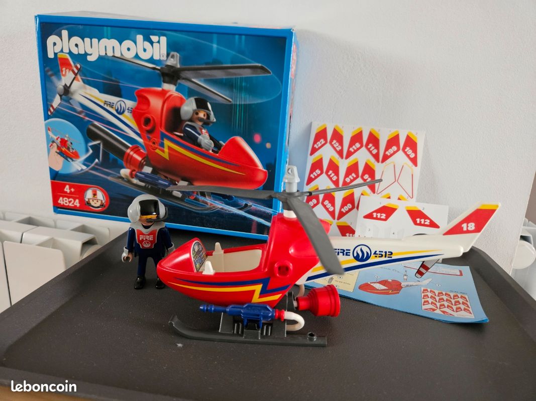 Playmobil 4824 hélicoptère de pompier A noter il