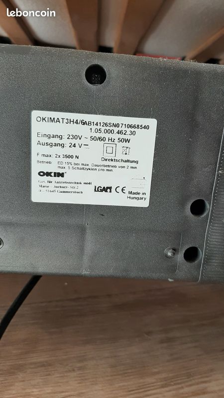 Lit électrique 80x200 (sommier + matelas) (image 3)