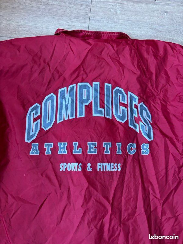 Veste coupe vent rouge imprimé vintage y2k 90's - Taille M - Vêtements