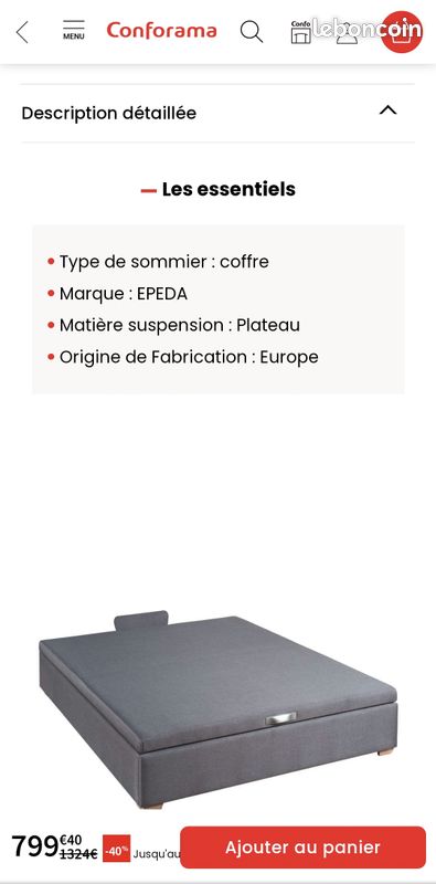 Lit coffre 160x200 (image 5)