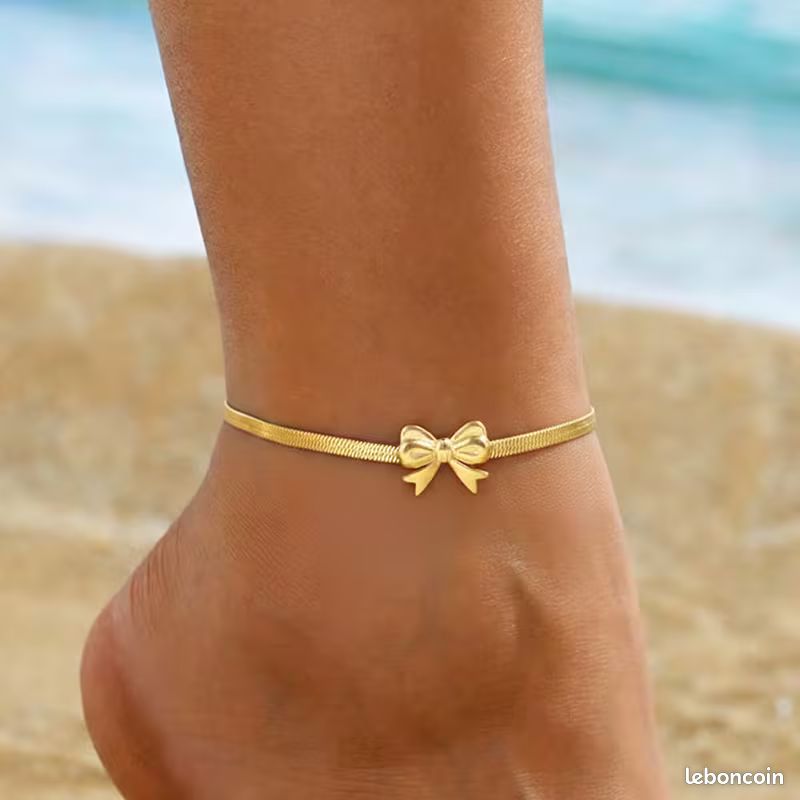 Bracelet cheville doré (image 1)