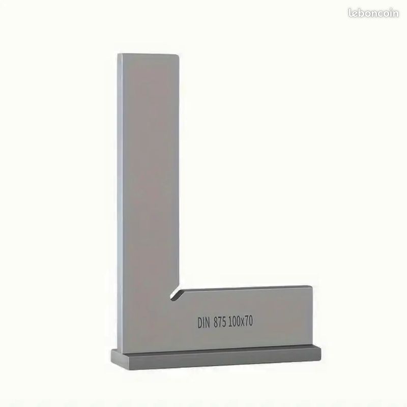 Équerre à chapeau acier 100 x 70 mm – Traçage de précision pour atelier mécanique, artisan, menuiserie. Angle a 90° parfait | Coupe de rails et montants placo pour pose de plaques de plâtre type ba13 (image 5)