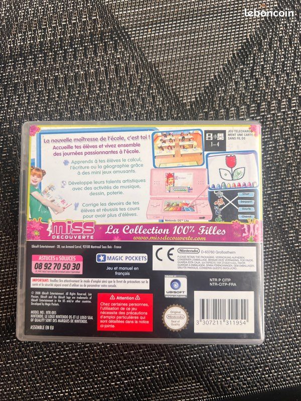 Jeu LEA PASSION : Maîtresse D'École Classe Verte - Nintendo DS/2DS/3DS - Rare - Comme Neuf