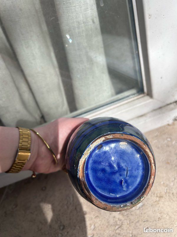 Poterie berbère marocaine bleu cobalt (image 7)
