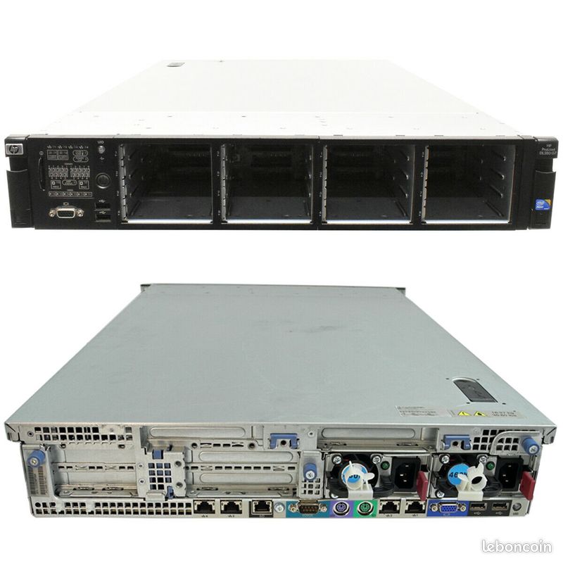 Serveur HP ProLiant DL380 G7 SFF 8 baies, ideal pour homelab avec esxi, proxmox, unraid, openmediavault, debian ou linux, plex, ou xepnology (image 1)