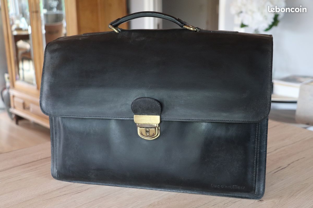 Cartable en cuir à soufflet (image 1)