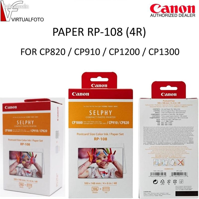 2x Canon CP820 Selphy Printer 2x RP-108 Papir In Kartuše - Foto 7