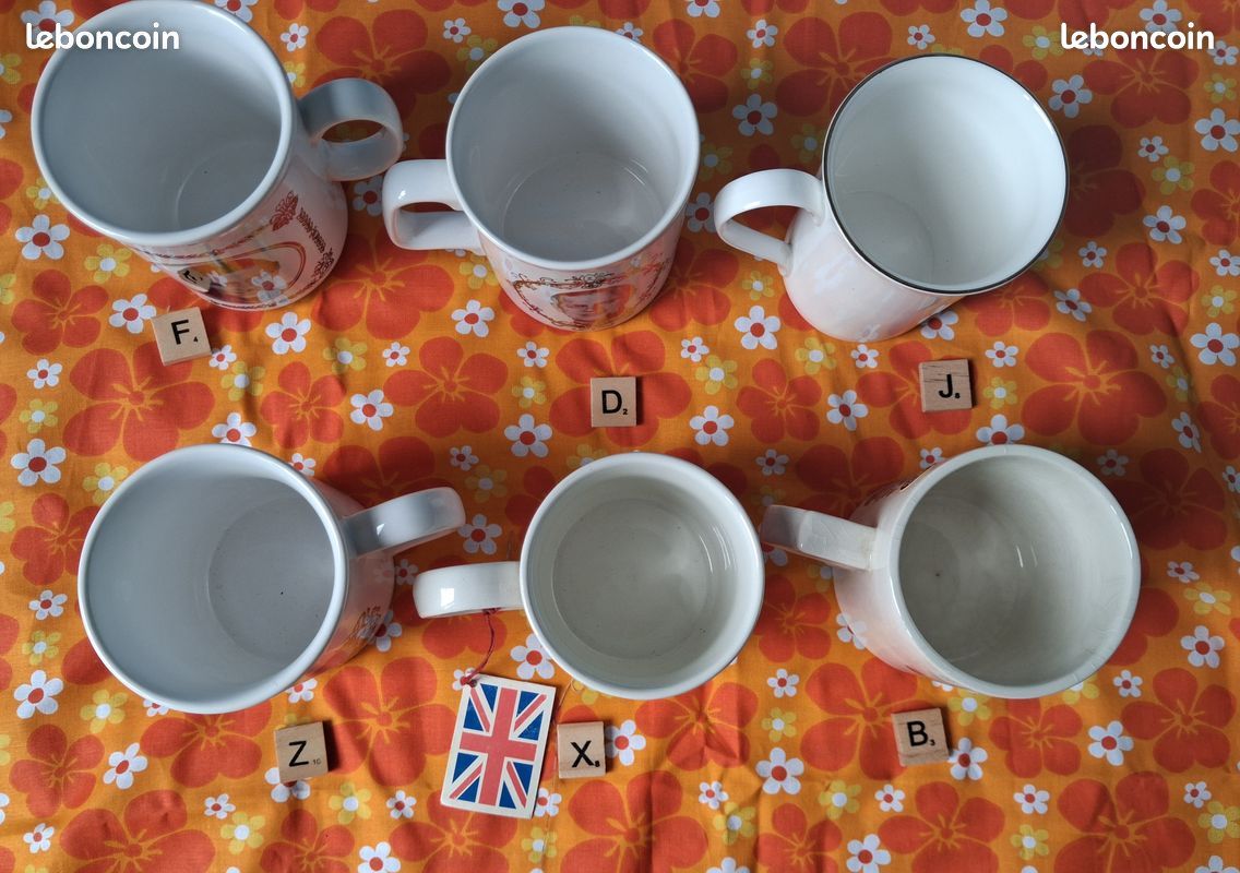 Tasses Royal Family anglaise vintage, dorures, jubilés (image 6)