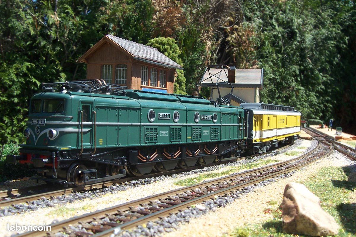 Locomotive électrique Jouef 2D2 9120 Verte - Occasion, éclairage Fonctionnel, Bel état