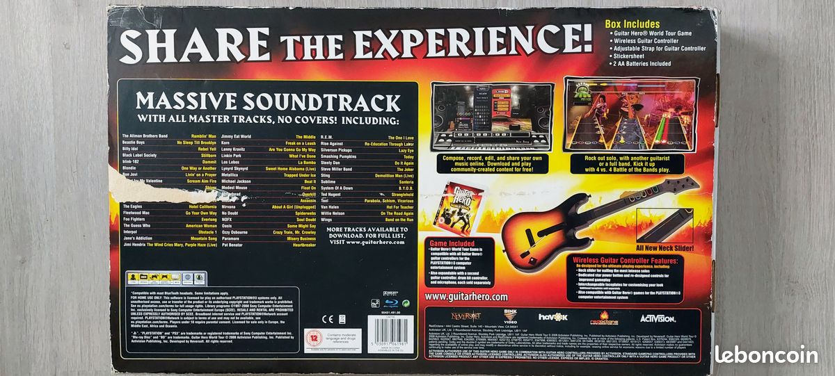Guitar Hero World Tour - Jeu Seul - Jeu PS2 - Classement : Déconseillé aux moins de 13 ans,Jusqu