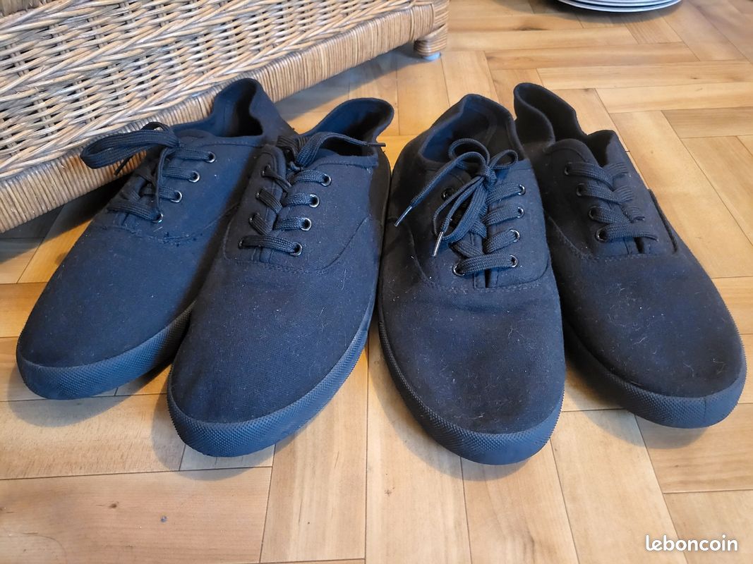 Deux Baskets en toile noires PRIMARK (image 5)