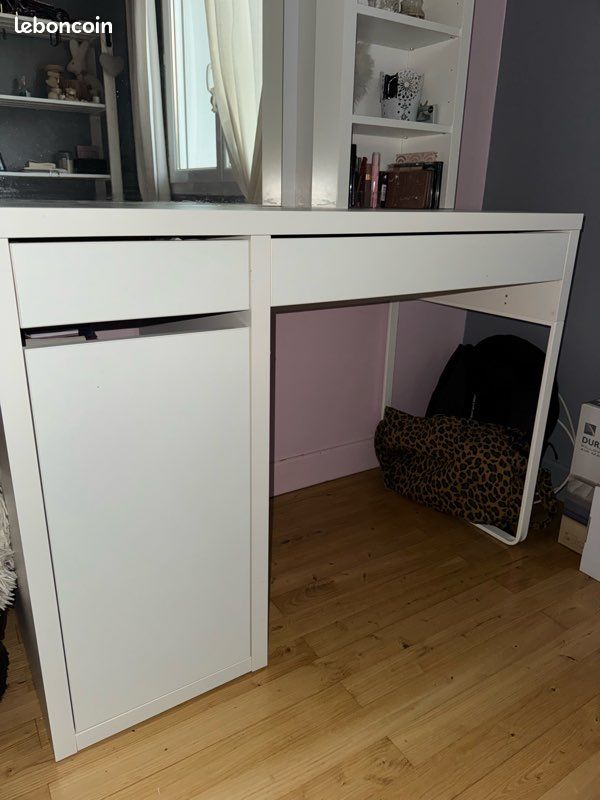 Coiffeuse/bureau blanc ikea (image 2)