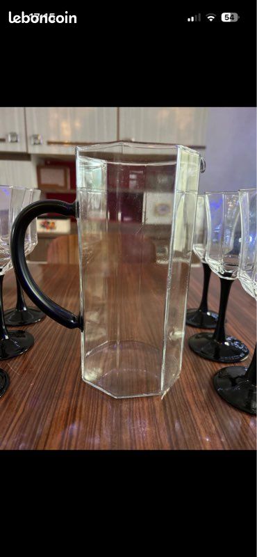 Lot De 6 Verres à Vin Rouge Cristal D'Arques Luminarc Modèle OCTIME - État Impeccable