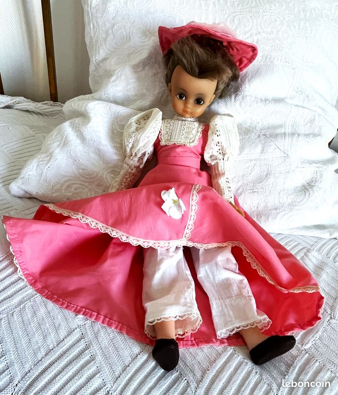 Poupon Bella Papouf 72 cm années 70 marqué 65-02 le plus grand