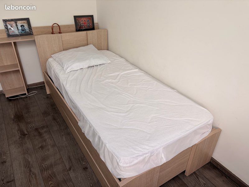 Ensemble lit 1 personne et meuble (image 1)