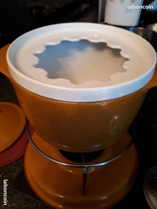 Appareil à fondue en céramique jaune moutarde S_decor France 31 (image 2)