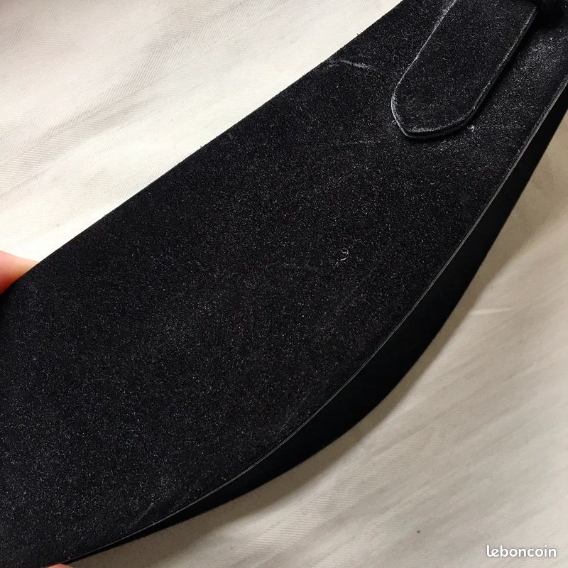 Ceinture Ralph Lauren Daim Noir chic - M (image 13)