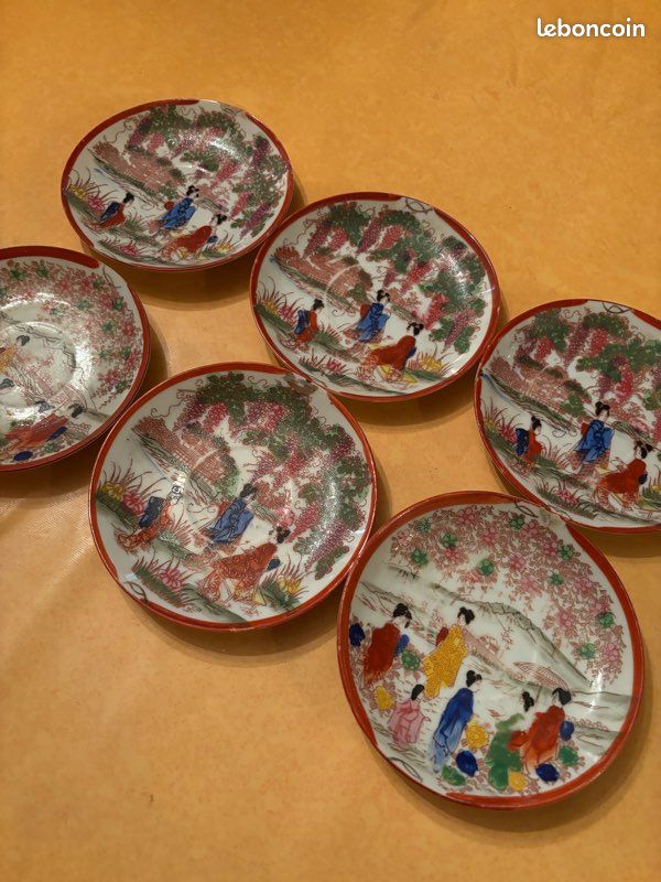 6 assiettes en porcelaine asiatique (image 1)