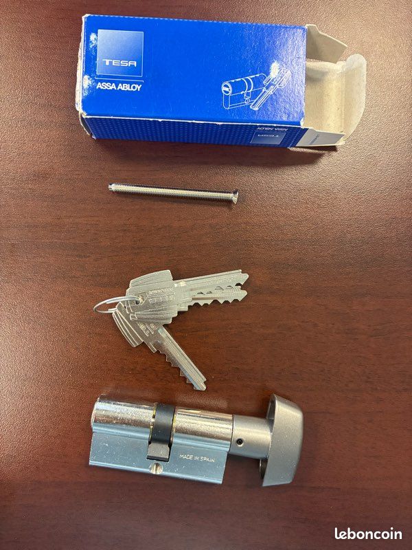 Cylindre De Porte Ancien ASSA ABLOY P034 ZRA 3 Avec Clé - Occasion, Fonctionnel, Marque ABLOY