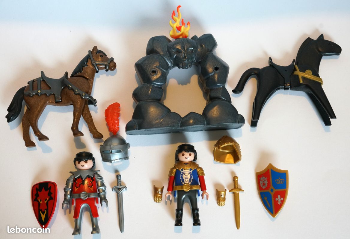 Figurine Playmobil Chevalier Médiéval N°8 - Vintage - Bon état - Accessoire Ferme Et Cheval