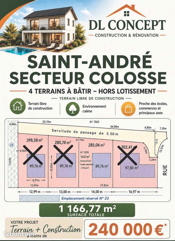 Terrain + construction Saint André (image 1)
