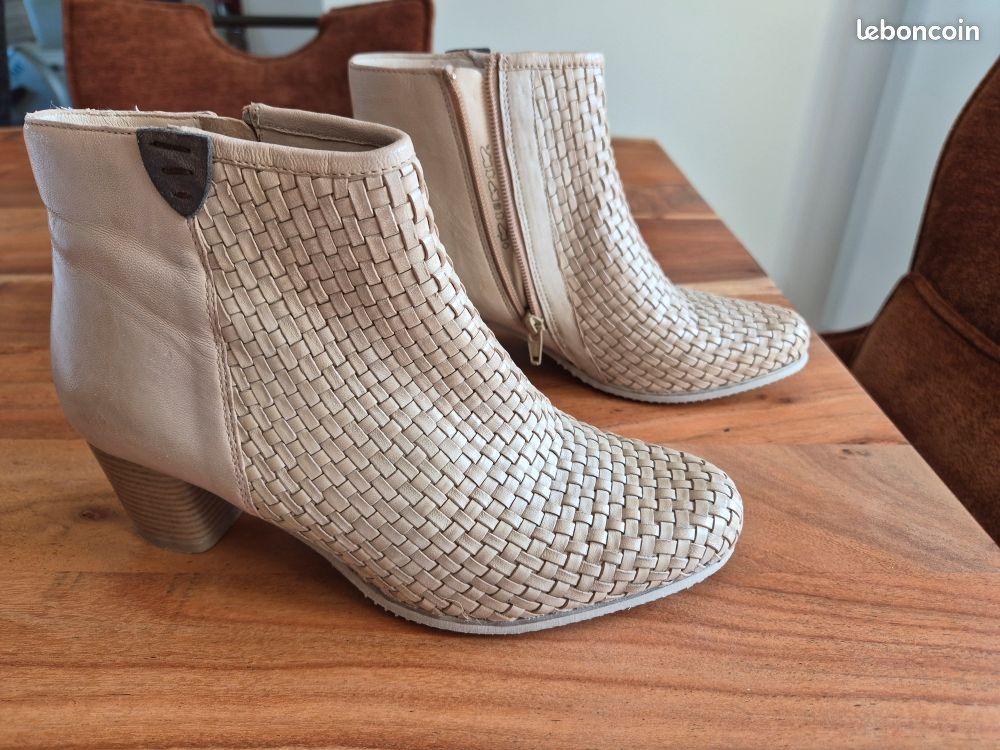 Vends bottines crèmes neuves "désir de fuite" pointure 38 (image 6)