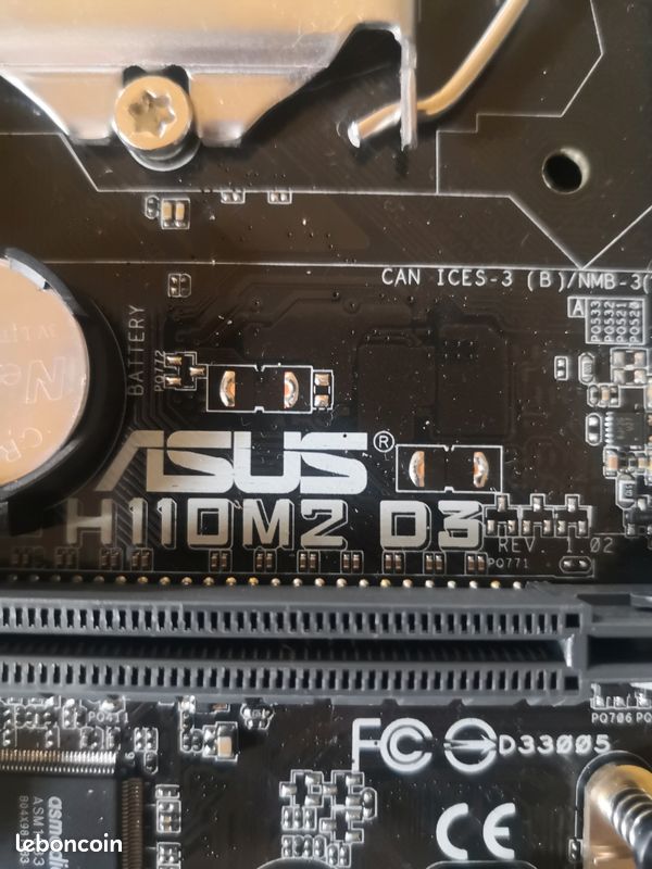 Carte mère, micro Atx, asus h110m2 d3 (image 1)