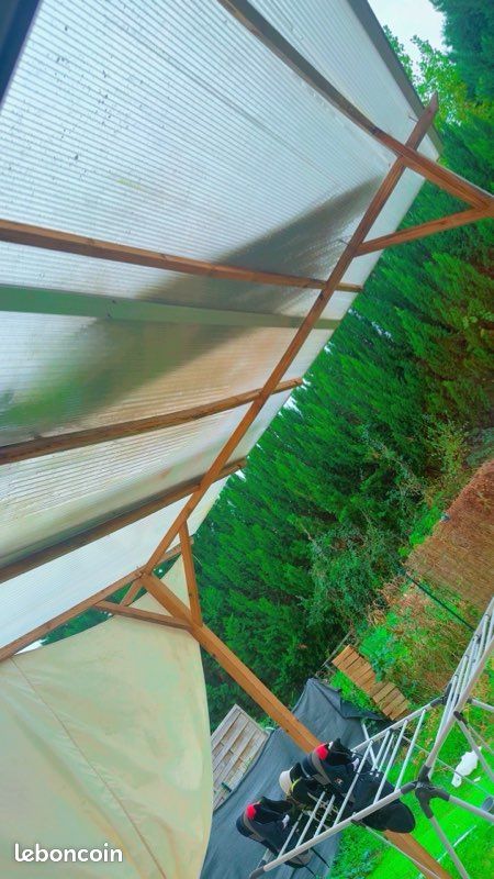 Pergola en bois massif 3x3 avec panneaux polycarbonate (image 3)