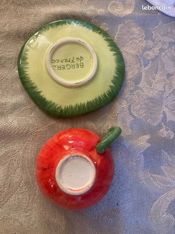 GRANDE TASSE À café ancien décor Japonisant SARREGUEMINES DIGOIN époq