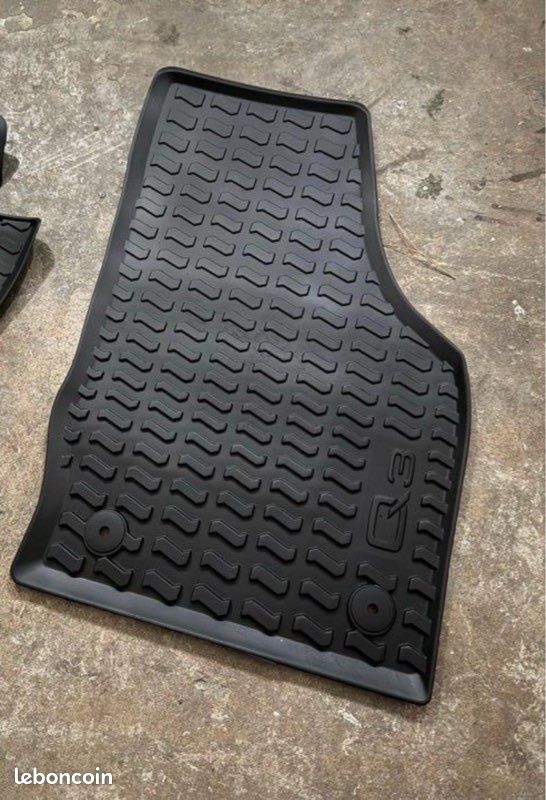 Tapis Caoutchouc 3D Sur Mesure Pour Audi Q3 Sportback (2018-2025) – Noir – 4 Pièces
