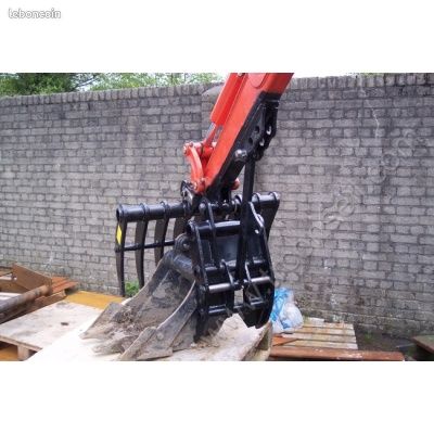 Godet Rateau 1200mm axes 35mm pour mini pelle 2.5T JCB 802 (image 3)