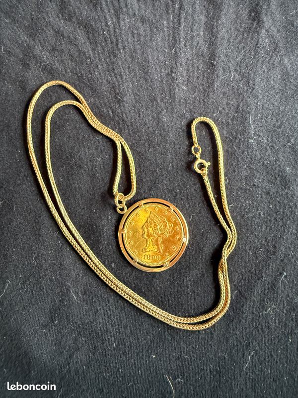 Pendentif acier Dollar - ZPAA009 Pendentif acier Dollar - ZPAA009