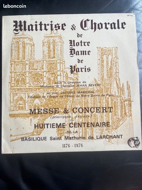 Disque VINYLE Maitrise et Chorale de Notre Dame de Paris (image 1)